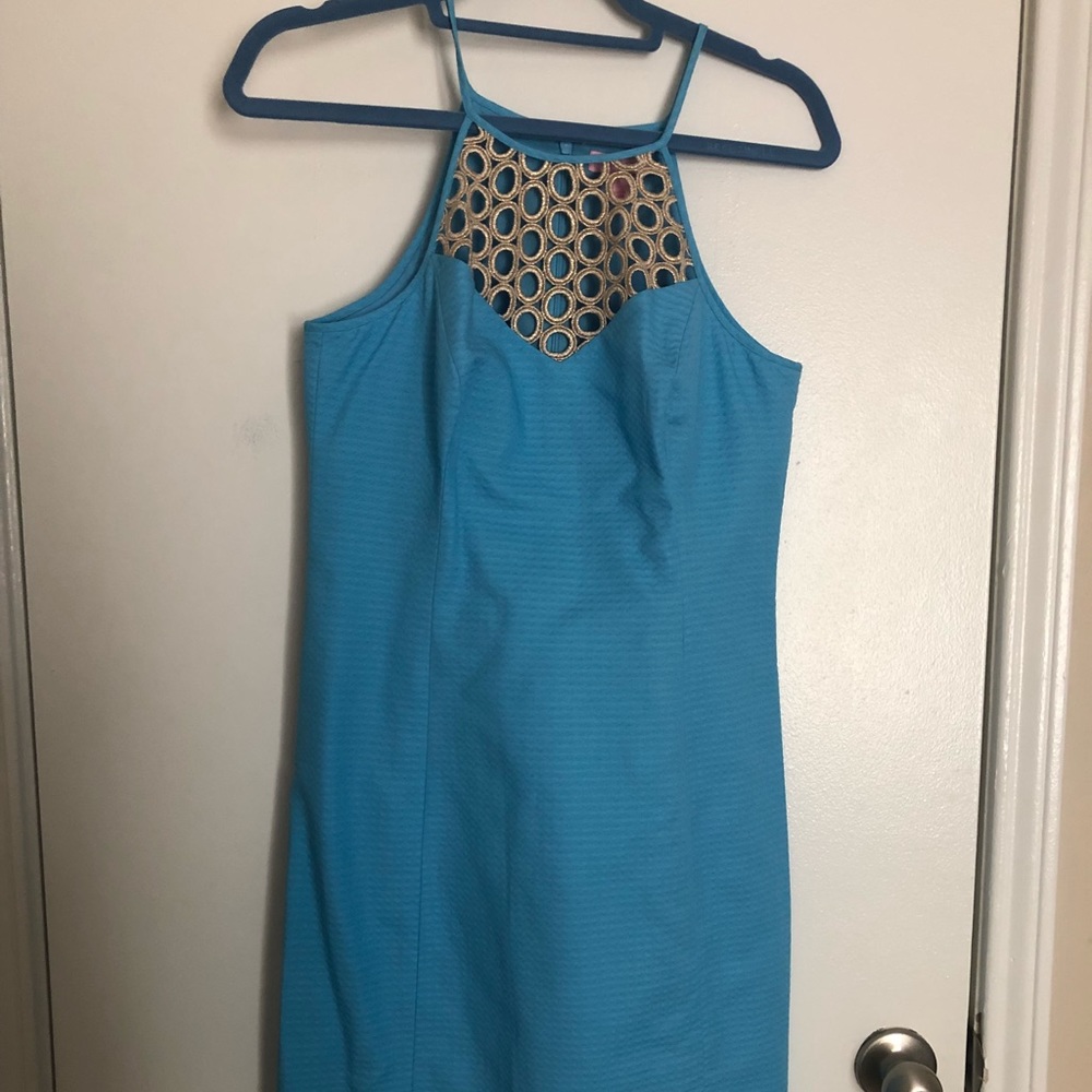 NWT Blue and gold Lilly Pulitzer dress